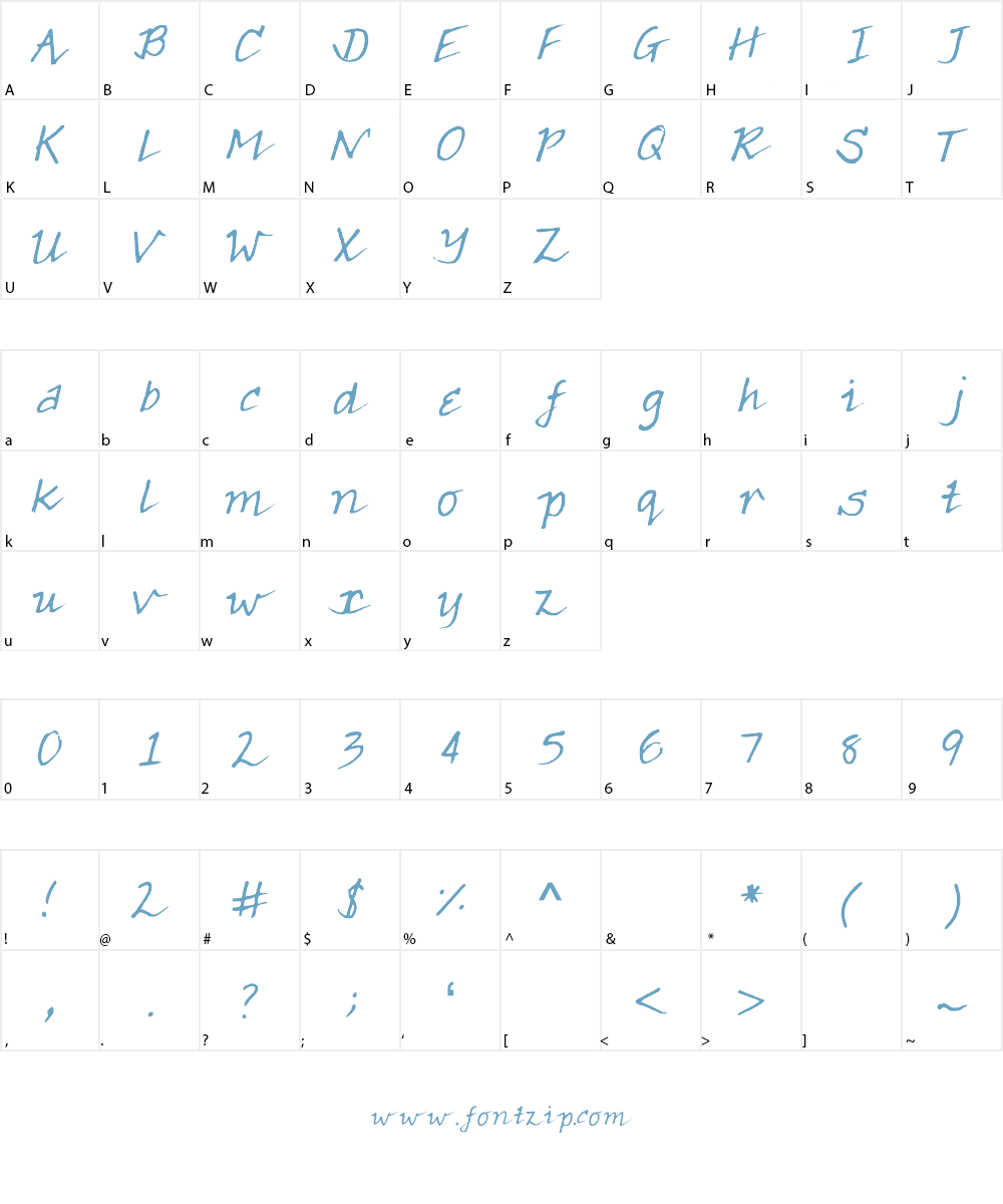ShoppingList Font Character
